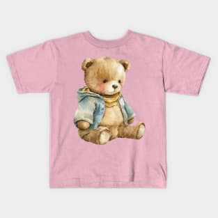 Watercolor Teddy Bear Kids T-Shirt